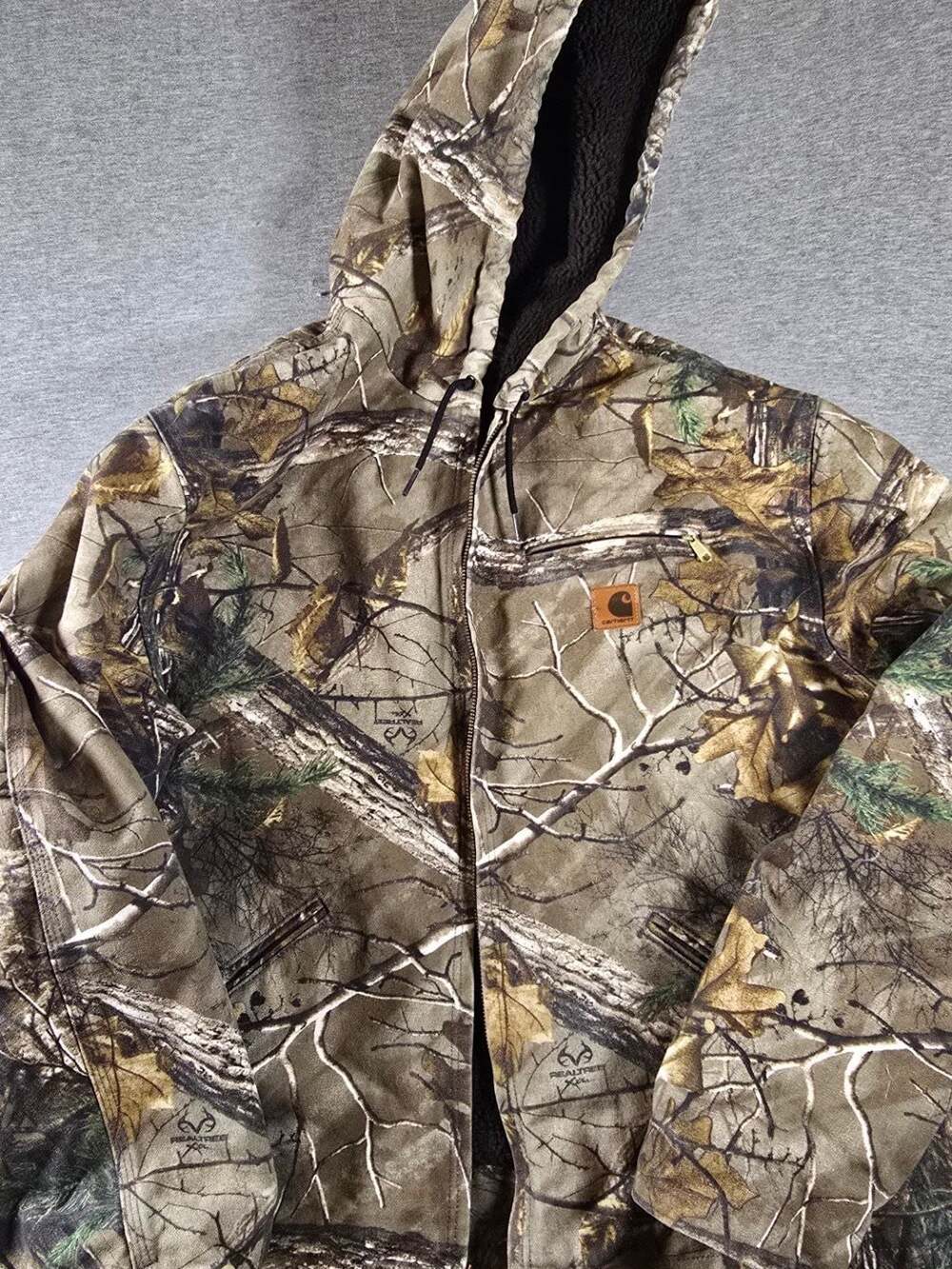 Carhartt 1008732 Realtree Camo Sherpa-Lined Full Zip Hooded Jacket